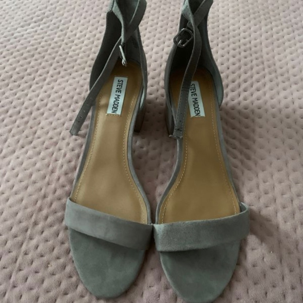 Steve Madden Irenee  Ankle Strap, Grey Suede